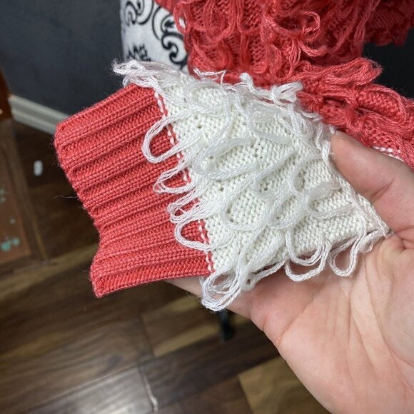 Mighty Fine Women's Size XS Red and White Striped Christmas Sweater w Bows - Picture 8 of 12